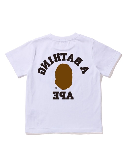 A BATHING APE（アベイシングエイプ）の「MIRROR COLLEGE TEE K（Tシャツ/カットソー・キッズ・イエロー/サックスブルー/ホワイト/ピンク/グリーン/ブラック・100/110/120/140/130/90）」の8枚目の写真
