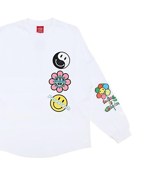 PARAGRAPH SMILE FLOWER T-SHIRT LM212 追跡付 PARAGRAPH SMILE FLOWER T-SHIRT LM212 追跡付 (Paragraph/T