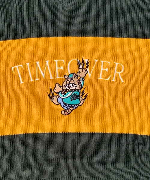 A'gem(エージェム)の「『A'gem/エージェム』LINE VEST/ワイドボーダー刺繍ニットベスト(ベスト・メンズ・イエロー/グレー/ダークグリーン・FREE)」の10枚目の写真