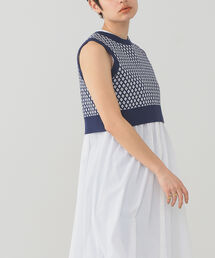 B:MING by BEAMS | B:MING by BEAMS / オーガニックコットン リサイクルポリエステル ニットベスト 22SS(ベスト)