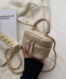 Pochi Pouch/ 合成皮革/人工皮革 キルティング チェーン ミニショルダーバッグ