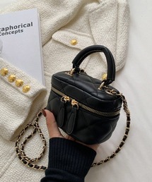 Pochi Pouch/ 合成皮革/人工皮革 キルティング チェーン ミニショルダーバッグ