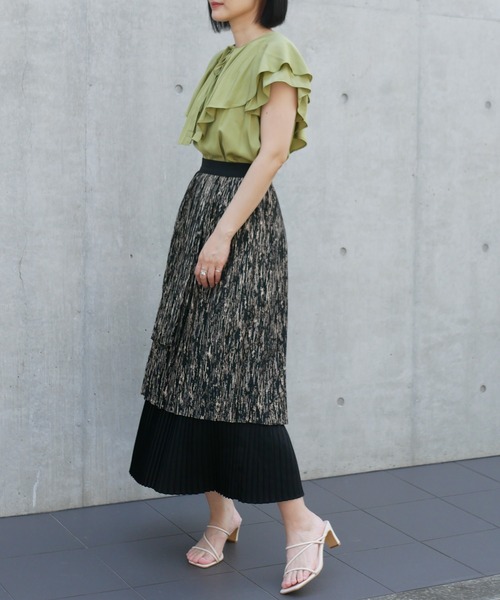 LADYMADE（レディメイド）の「レイヤードプリーツスカート（スカート・レディース・アイボリー/ブラック・FREE）」の13枚目の写真