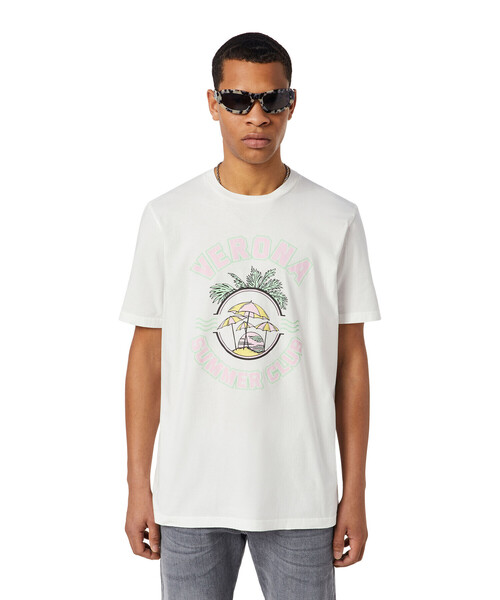 DIESEL（ディーゼル）の「メンズ Tシャツ バックプリント（Tシャツ/カットソー・メンズ・ホワイト/サンドベージュ・SMALL/MEDIUM/LARGE/X-LARGE/XX-LARGE/X-SMALL/XXX-LARGE）」の19枚目の写真