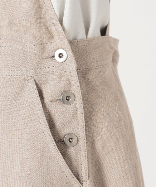 SLOBE IENA（スローブイエナ）の「リネンジャンパースカート（ジャンパースカート・レディース・ベージュ/オレンジ・FREE）」の22枚目の写真