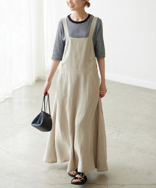 リネンジャンパースカート 手洗い可能 Iena スローブイエナ のジャンパースカート リネンジャンパースカート ジャンパースカート ワンピース ドレス ジャンパースカート Iena スローブイエナ のファッション Slobe 55 Off の