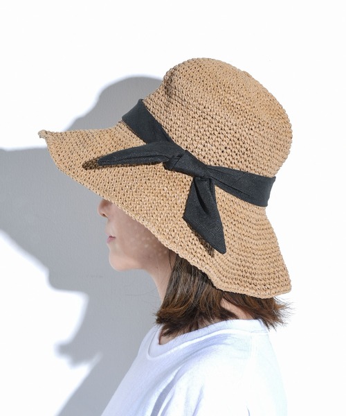 CALIFORNIA OUTFITTERS（カリフォルニア アウトフィッターズ）の「リボン付ペーパーハット（ハット・レディース・ブラウン/ベージュ・ONE SIZE）」の11枚目の写真