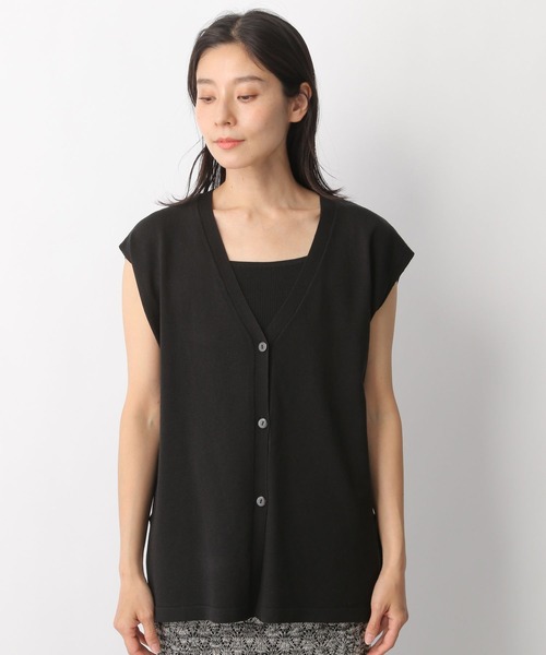 LEPSIM（レプシィム）の「ジレセットニットアップ　275938（ワンピース・レディース・ブラック/ベージュ・FREE）」の3枚目の写真