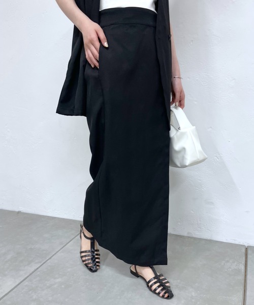 mline（エムライン）の「[mline] ラップタイトスカート（スカート・レディース・ベージュ/アイボリー/ブラック・2/1）」の3枚目の写真