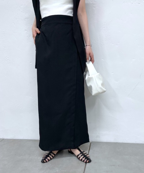 mline（エムライン）の「[mline] ラップタイトスカート（スカート・レディース・ベージュ/アイボリー/ブラック・2/1）」の22枚目の写真