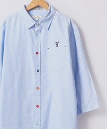 Naive magic（ナイーブマジック）の「オックス カラー釦アニマル刺繍七分袖シャツ（シャツ/ブラウス）」