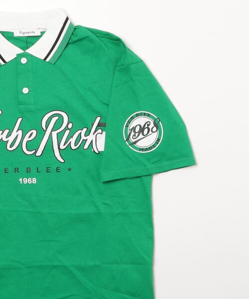 Figments(フィグメンツ)の「オーバーポロシャツ(ポロシャツ・レディース・ブラック/グリーン・FREE)」の8枚目の写真