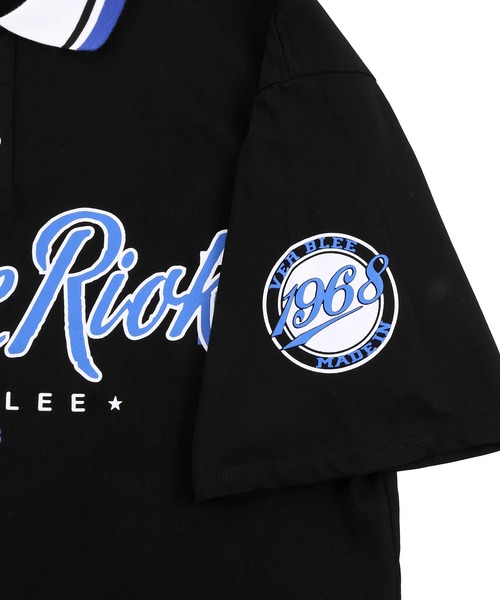 Figments(フィグメンツ)の「オーバーポロシャツ(ポロシャツ・レディース・ブラック/グリーン・FREE)」の3枚目の写真