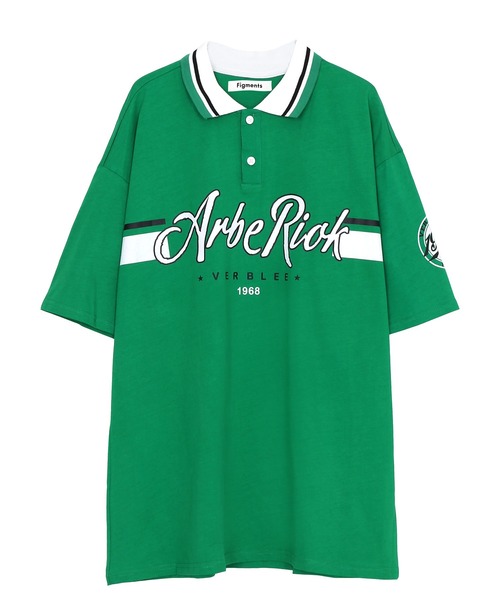 Figments(フィグメンツ)の「オーバーポロシャツ(ポロシャツ・レディース・ブラック/グリーン・FREE)」の11枚目の写真