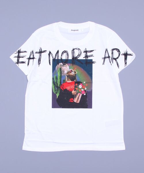 ♥Desigual♥新品未使用 EAT MORE ART グラフィックTシャツ