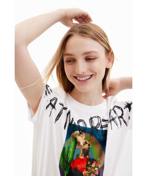 ♥Desigual♥新品未使用 EAT MORE ART グラフィックTシャツ ♥Desigual♥新品未使用 EAT MORE ART グラフィックTシャツ