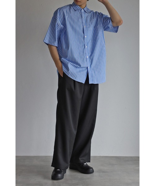 CREARE -LINO-(クレアーレリノ)の「タックワイドスラックスパンツ(スラックス・メンズ・ブラック/グリーン/アイボリー・M/L)」の5枚目の写真