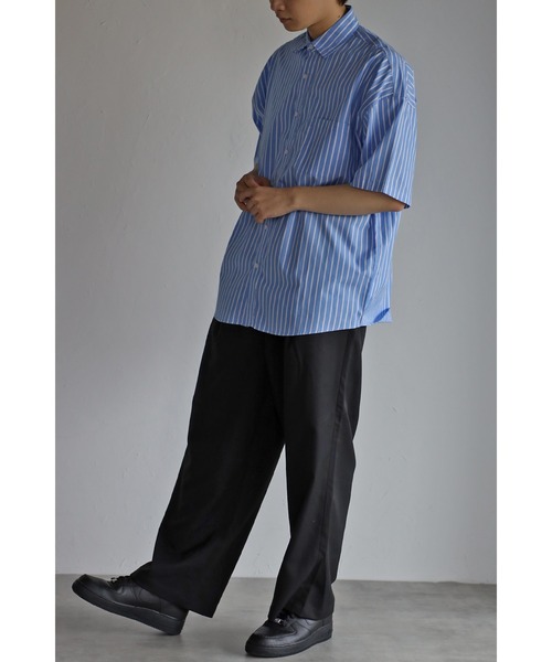 CREARE -LINO-(クレアーレリノ)の「タックワイドスラックスパンツ(スラックス・メンズ・ブラック/グリーン/アイボリー・M/L)」の9枚目の写真