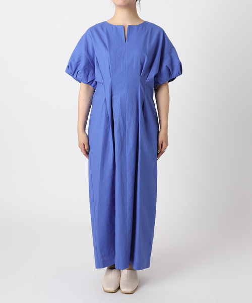 B.C STOCK(ベーセーストック)の「C/Lウエストタックワンピース(ワンピース・レディース・オレンジ/ブルー/グリーン・FREE)」の11枚目の写真