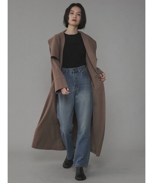 COTORICA（コトリカ）の「ビッグカラーダブルコート（その他アウター・レディース・ブラック/モカ・FREE）」の15枚目の写真