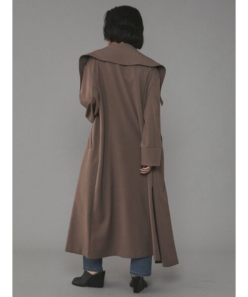 COTORICA（コトリカ）の「ビッグカラーダブルコート（その他アウター・レディース・ブラック/モカ・FREE）」の5枚目の写真