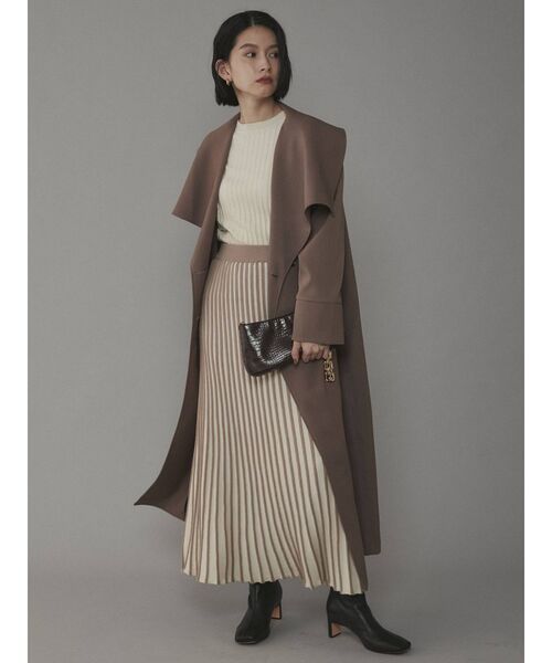 COTORICA（コトリカ）の「ビッグカラーダブルコート（その他アウター・レディース・ブラック/モカ・FREE）」の7枚目の写真