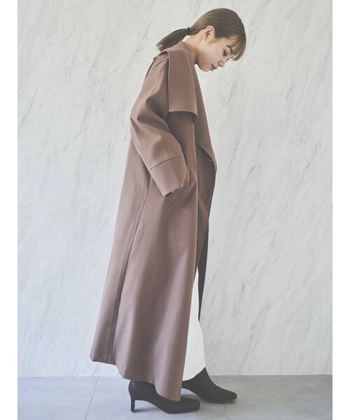 COTORICA（コトリカ）の「ビッグカラーダブルコート（その他アウター・レディース・ブラック/モカ・FREE）」の18枚目の写真