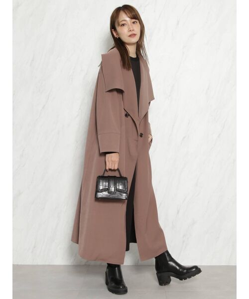 COTORICA（コトリカ）の「ビッグカラーダブルコート（その他アウター・レディース・ブラック/モカ・FREE）」の21枚目の写真