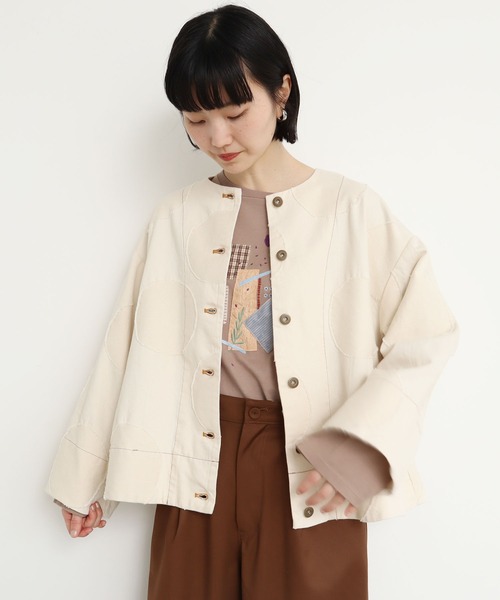 l'atelier du savon(アトリエドサボン)の「ふさふさドットJQ ブルゾン(ブルゾン・レディース・ブラック/ネイビー/アイボリー・FREE)」の13枚目の写真