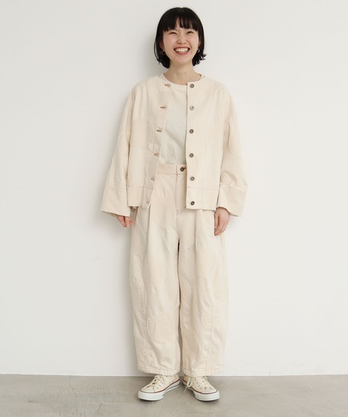 l'atelier du savon(アトリエドサボン)の「ふさふさドットJQ ブルゾン(ブルゾン・レディース・ブラック/ネイビー/アイボリー・FREE)」の6枚目の写真
