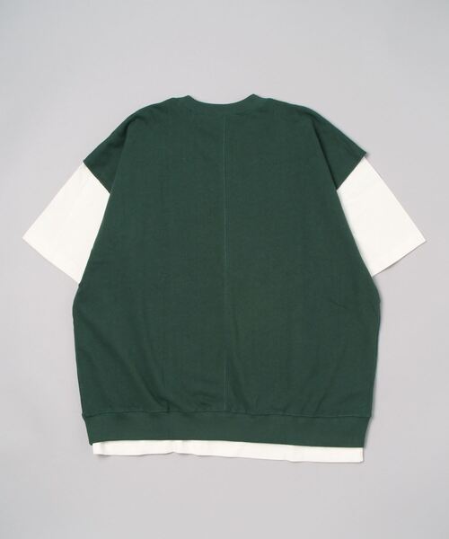 JOHN'S CLOSET（ジョンズクローゼット）の「【i】裏毛ベスト×天竺Tシャツ アンサンブル（Tシャツ/カットソー・メンズ・サックスブルー/ブラック/グリーン/グレイッシュベージュ・LARGE/MEDIUM/X-LARGE）」の10枚目の写真