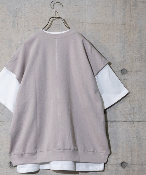 JOHN'S CLOSET（ジョンズクローゼット）の「【i】裏毛ベスト×天竺Tシャツ アンサンブル（Tシャツ/カットソー・メンズ・サックスブルー/ブラック/グリーン/グレイッシュベージュ・LARGE/MEDIUM/X-LARGE）」の11枚目の写真