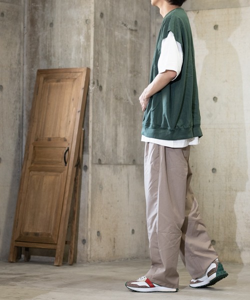 JOHN'S CLOSET（ジョンズクローゼット）の「【i】裏毛ベスト×天竺Tシャツ アンサンブル（Tシャツ/カットソー・メンズ・サックスブルー/ブラック/グリーン/グレイッシュベージュ・LARGE/MEDIUM/X-LARGE）」の16枚目の写真