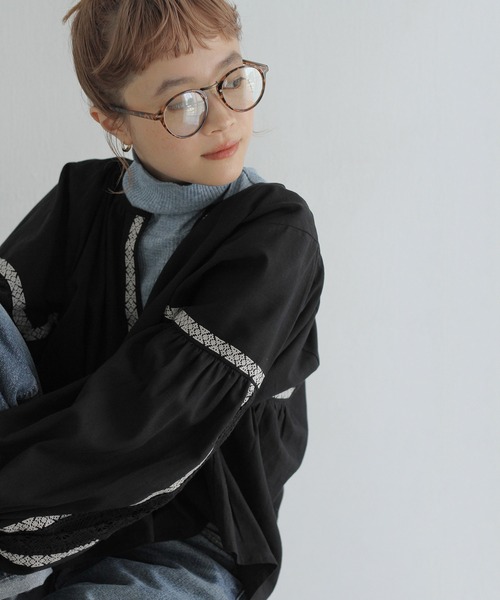 Crisp(クリスプ)の「刺繍レースブラウス(シャツ/ブラウス・レディース・ブラウン/ブラック・FREE)」の22枚目の写真