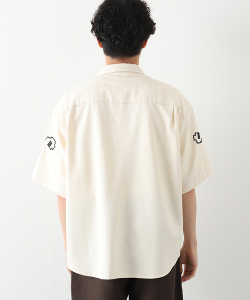 JOURNAL STANDARD relume(ジャーナルスタンダード レリューム)の「パターン柄 オーバーサイズ半袖シャツ(シャツ/ブラウス・メンズ・ホワイト/サックスブルー/ホワイト×ホワイト/ライトイエロー・MEDIUM/LARGE)」の12枚目の写真