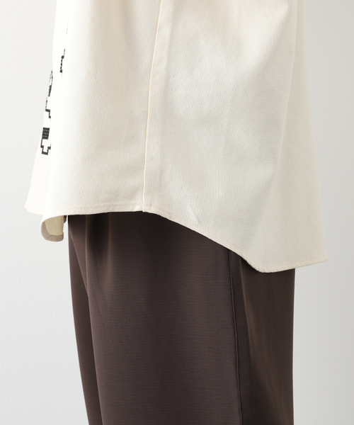 JOURNAL STANDARD relume(ジャーナルスタンダード レリューム)の「パターン柄 オーバーサイズ半袖シャツ(シャツ/ブラウス・メンズ・ホワイト/サックスブルー/ホワイト×ホワイト/ライトイエロー・MEDIUM/LARGE)」の19枚目の写真