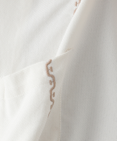 JOURNAL STANDARD relume(ジャーナルスタンダード レリューム)の「パターン柄 オーバーサイズ半袖シャツ(シャツ/ブラウス・メンズ・ホワイト/サックスブルー/ホワイト×ホワイト/ライトイエロー・MEDIUM/LARGE)」の5枚目の写真