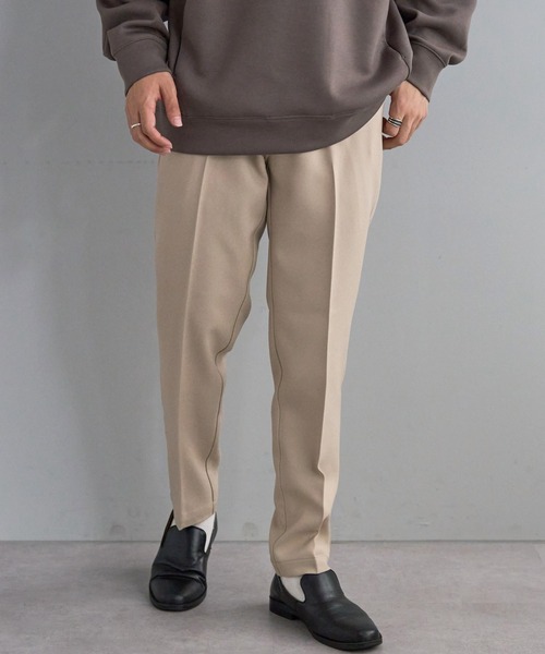 DISCOAT（ディスコート）の「ベーシックテーパードスラックス（スラックス・メンズ・ブラック/ブラウン/グレイッシュベージュ・SMALL/MEDIUM/LARGE/X-LARGE）」の18枚目の写真