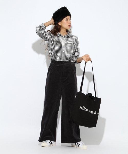 niko and...（ニコアンド）の「オリジナルニコロゴトート/2WAY（トートバッグ・レディース・ブルー/ブラック/ホワイト・0）」の6枚目の写真