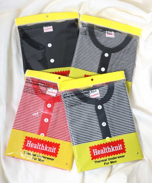 Healthknit（ヘルスニット）の「Healthknit（ヘルスニット）ベーシック ワッフル ヘンリーネック サーマルロングスリーブＴシャツ（1P）/無地・ボーダーリンガー/ロンT/長袖トップス（Tシャツ/カットソー・レディース・ブラック/レッド系その他/ネイビー×ホワイト/ブラック×ホワイト/ブルー系その他/オフホワイト/ブラウン系その他/グリーン系その他/カーキブラウン・M/L/XL）」の19枚目の写真