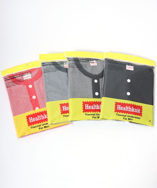 Healthknit（ヘルスニット）の「Healthknit（ヘルスニット）ベーシック ワッフル ヘンリーネック サーマルロングスリーブＴシャツ（1P）/無地・ボーダーリンガー/ロンT/長袖トップス（Tシャツ/カットソー・レディース・ブラック/レッド系その他/ネイビー×ホワイト/ブラック×ホワイト/ブルー系その他/オフホワイト/ブラウン系その他/グリーン系その他/カーキブラウン・M/L/XL）」の21枚目の写真