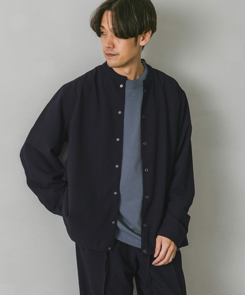 URBAN RESEARCH DOORS（アーバンリサーチドアーズ）の「イージーケアスタンドジャケット（ブルゾン・メンズ・ネイビー/ブラウン/グリーン・MEDIUM/LARGE）」の3枚目の写真