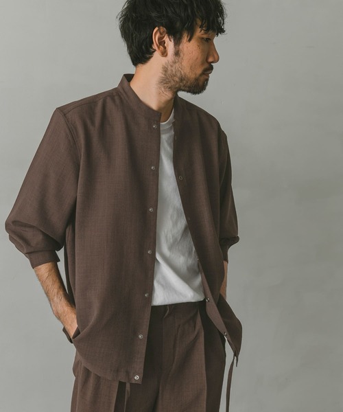 URBAN RESEARCH DOORS（アーバンリサーチドアーズ）の「イージーケアスタンドジャケット（ブルゾン・メンズ・ネイビー/ブラウン/グリーン・MEDIUM/LARGE）」の4枚目の写真