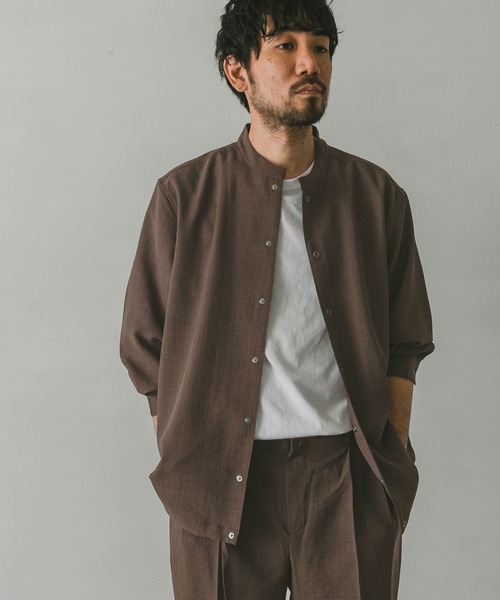 URBAN RESEARCH DOORS（アーバンリサーチドアーズ）の「イージーケアスタンドジャケット（ブルゾン・メンズ・ネイビー/ブラウン/グリーン・MEDIUM/LARGE）」の5枚目の写真