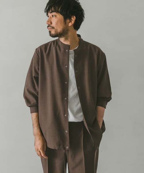 URBAN RESEARCH DOORS（アーバンリサーチドアーズ）の「イージーケアスタンドジャケット（ブルゾン・メンズ・ネイビー/ブラウン/グリーン・MEDIUM/LARGE）」の8枚目の写真