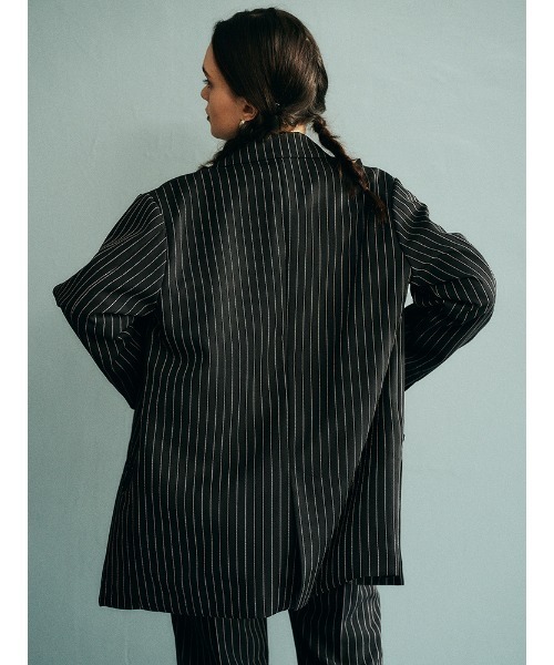 ENVYM（アンビー）の「ダブルブレストＪＫ（テーラードジャケット・レディース・ブラック/グレー/ストライプ・FREE）」の22枚目の写真