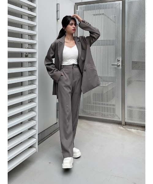 ENVYM（アンビー）の「ダブルブレストＪＫ（テーラードジャケット・レディース・ブラック/グレー/ストライプ・FREE）」の13枚目の写真