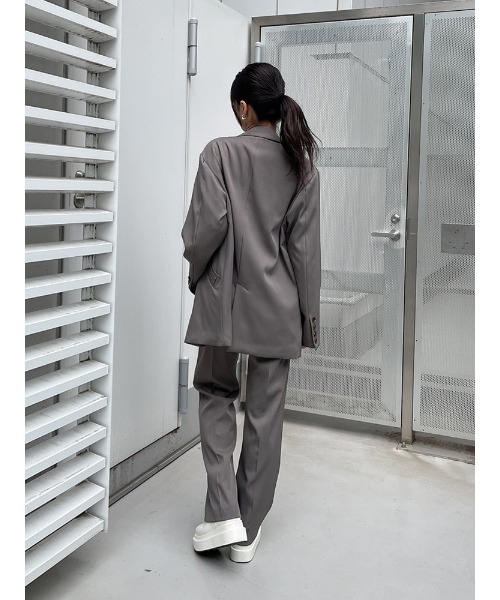 ENVYM（アンビー）の「ダブルブレストＪＫ（テーラードジャケット・レディース・ブラック/グレー/ストライプ・FREE）」の10枚目の写真