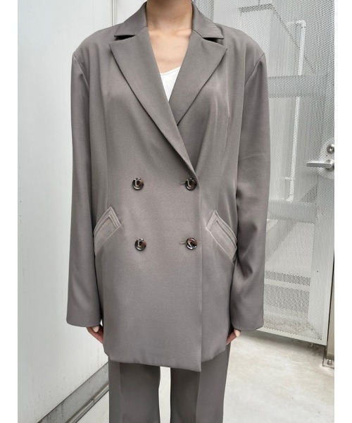 ENVYM（アンビー）の「ダブルブレストＪＫ（テーラードジャケット・レディース・ブラック/グレー/ストライプ・FREE）」の18枚目の写真