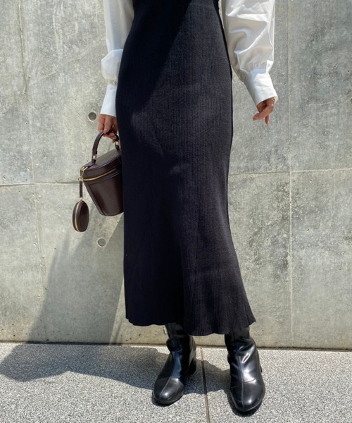 one after another NICE CLAUP(ワンアフターアナザーナイスクラップ)の「シャツドッキングニットワンピース(ワンピース・レディース・ブラック系その他/ブラウン系その他/ベージュ系その他・FREE)」の13枚目の写真